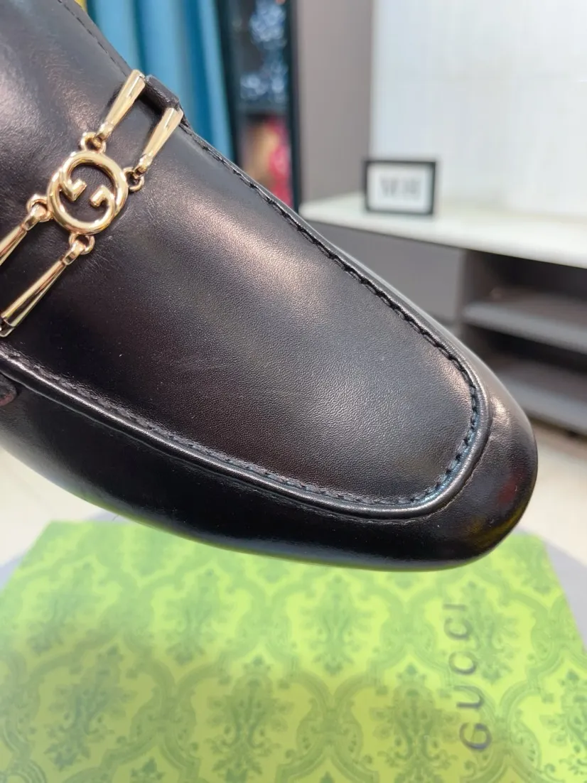 Men's shoes 💰500🌹🌹【GUCCI】The most popular classic Gucci leather shoes. Synchronized with the official website, the upper is made of Italian first-layer cowhide ➕cowhide lining, with unique brand and unique craftsmanship. Highlighting the hot style of the new year. Stop hesitating, stop wandering, get it now. Number: 38--44